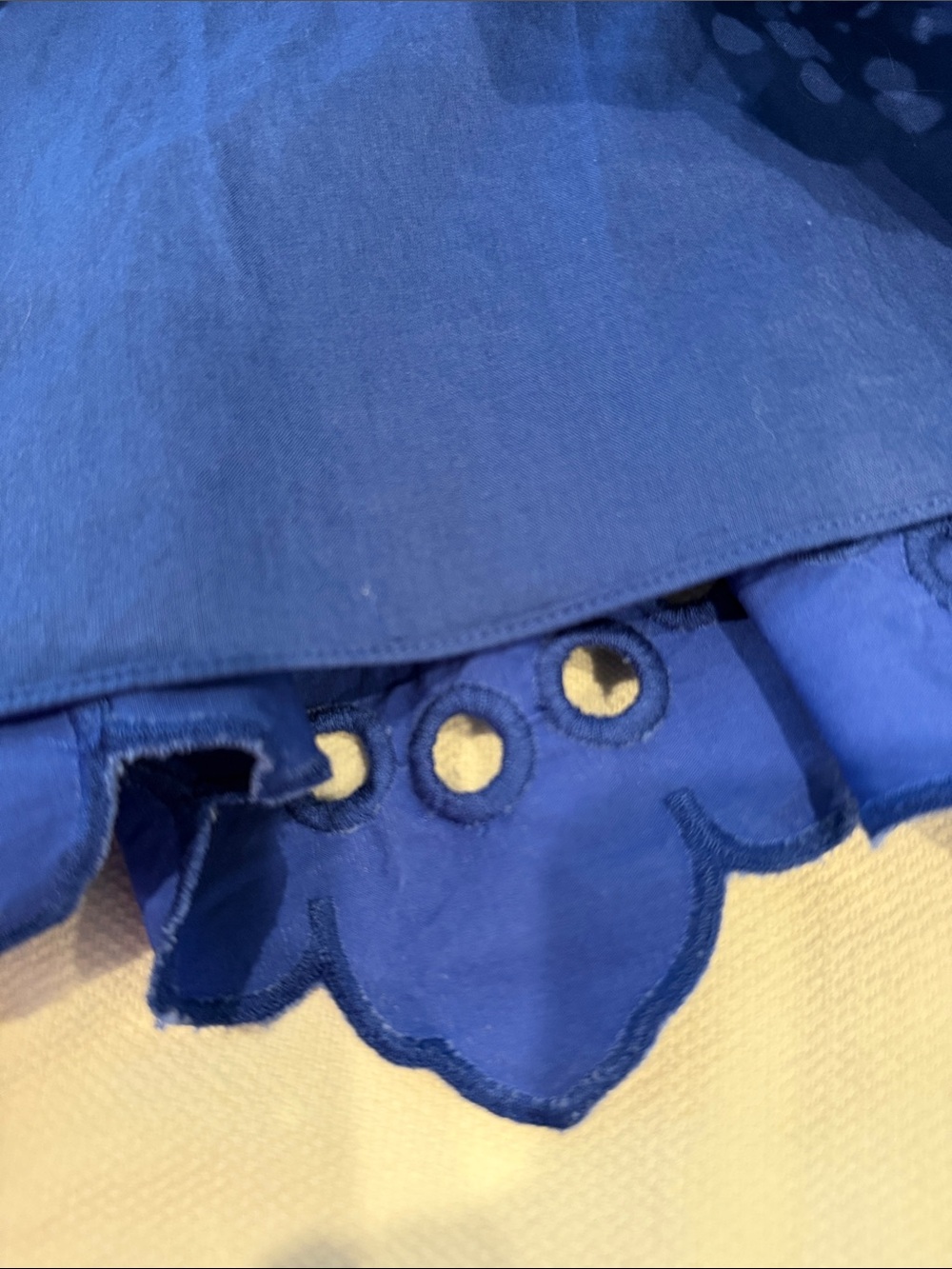 Derek Lam 10 Crosby Cobalt Blue Cotton Poplin Eyelet Hem Sleeveless Dress Sz 00 - Picture 12 of 14